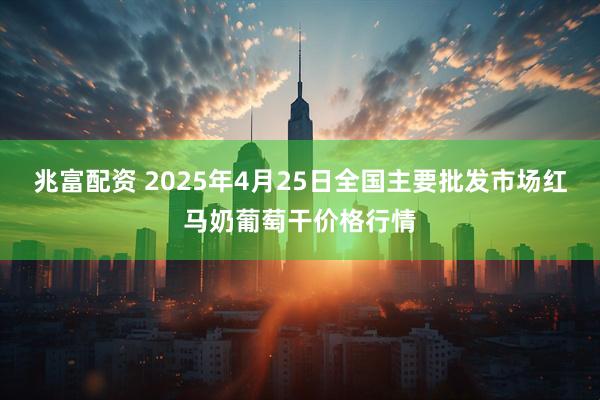 兆富配资 2025年4月25日全国主要批发市场红马奶葡萄干价格行情