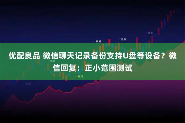 优配良品 微信聊天记录备份支持U盘等设备？微信回复：正小范围测试